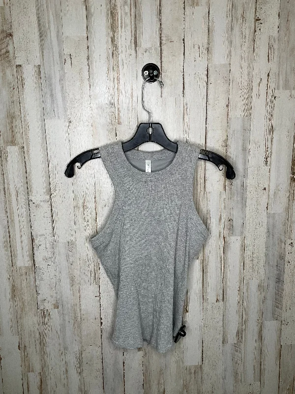 Yoga Tops for Athleisure Style -Grey Athletic Tank Top Fabletics, Size M