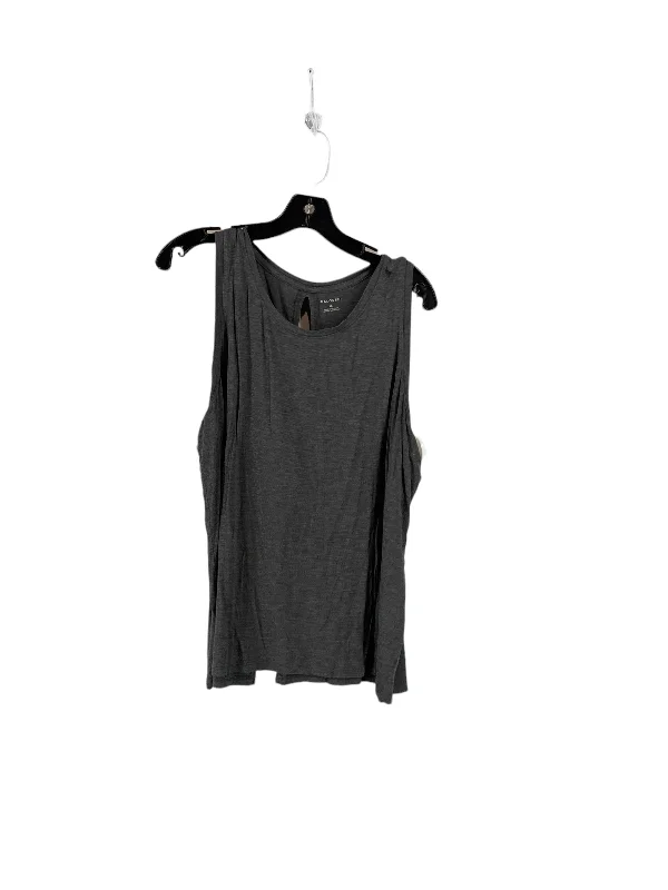High-Neck Yoga Tops for Yoga Practice -Grey Athletic Tank Top Halogen, Size Xl