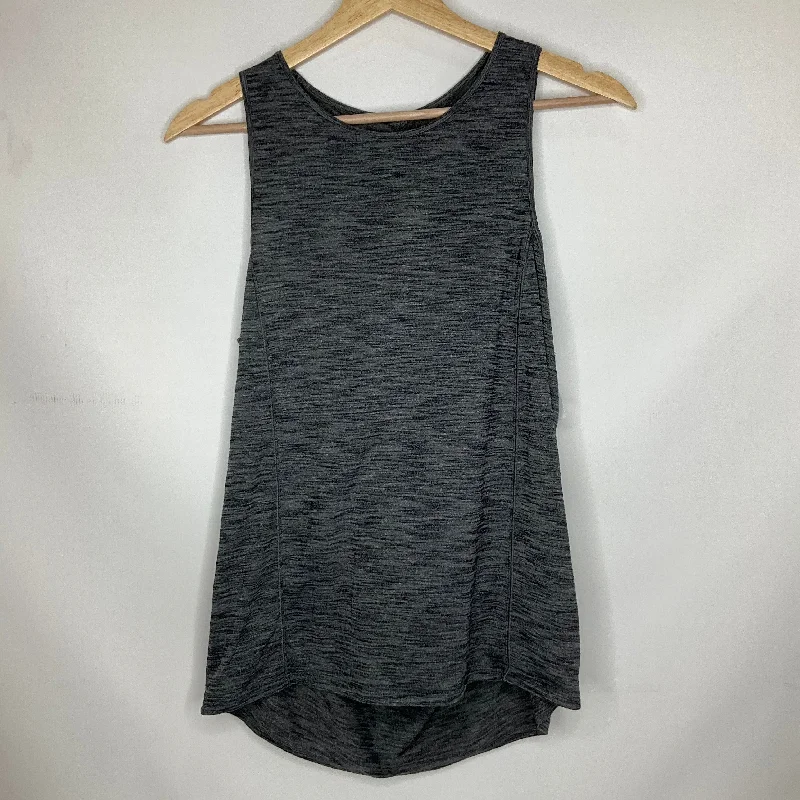 Yoga Tops with Breathable Mesh Details -Grey Athletic Tank Top Lululemon, Size 10
