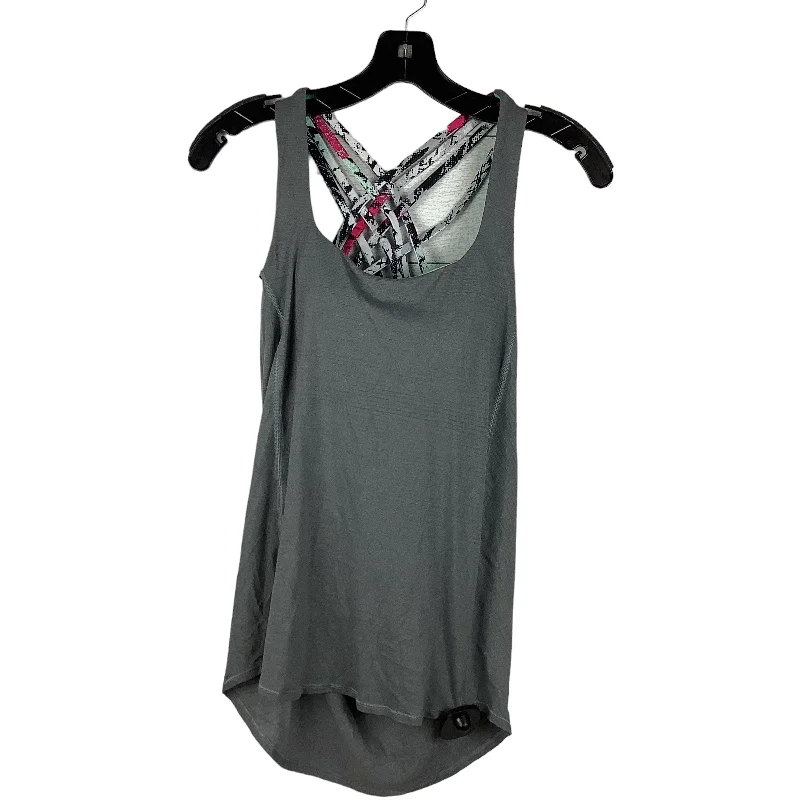 Printed Yoga Tops for Women -Grey Athletic Tank Top Lululemon, Size 4