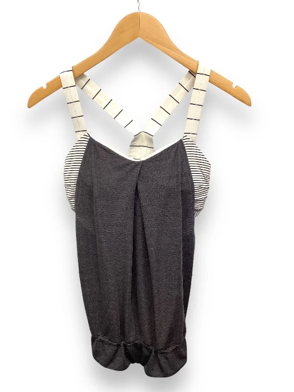 Soft and Relaxed Yoga Tops for Flexibility -Grey Athletic Tank Top Lululemon, Size 6