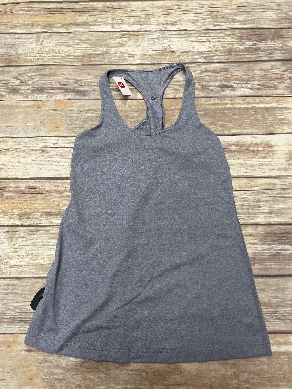 Fashionable Yoga Tops for Fitness -Grey Athletic Tank Top Lululemon, Size 8