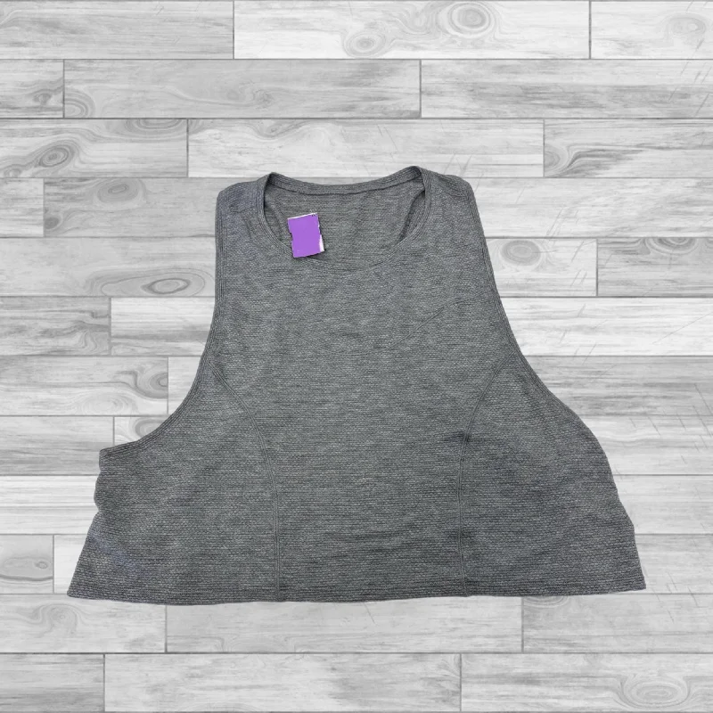 Stylish Yoga Tops for Gym Sessions -Grey Athletic Tank Top Lululemon, Size L