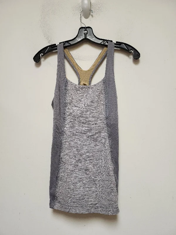 Women's Yoga Tops with Long Sleeves for Coverage -Grey Athletic Tank Top Lululemon, Size M