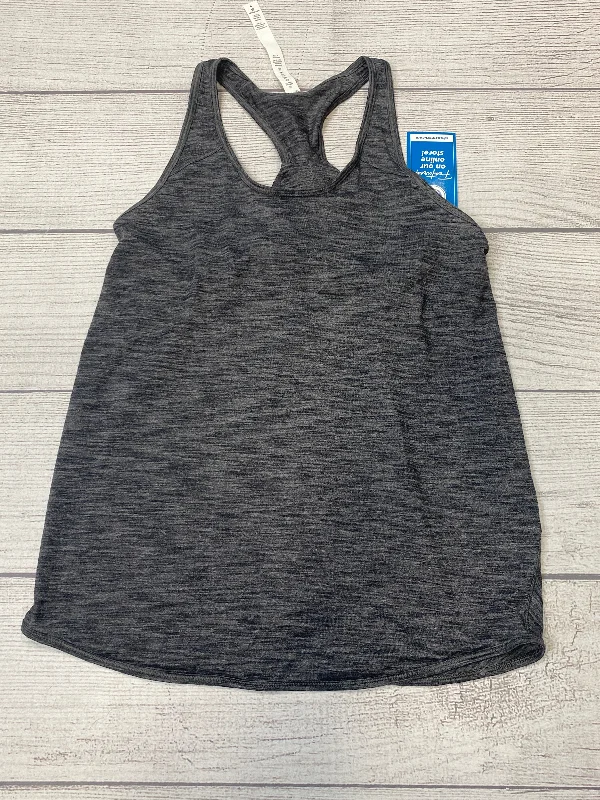 Yoga Tops with Flexible Fit -Grey Athletic Tank Top Lululemon, Size S