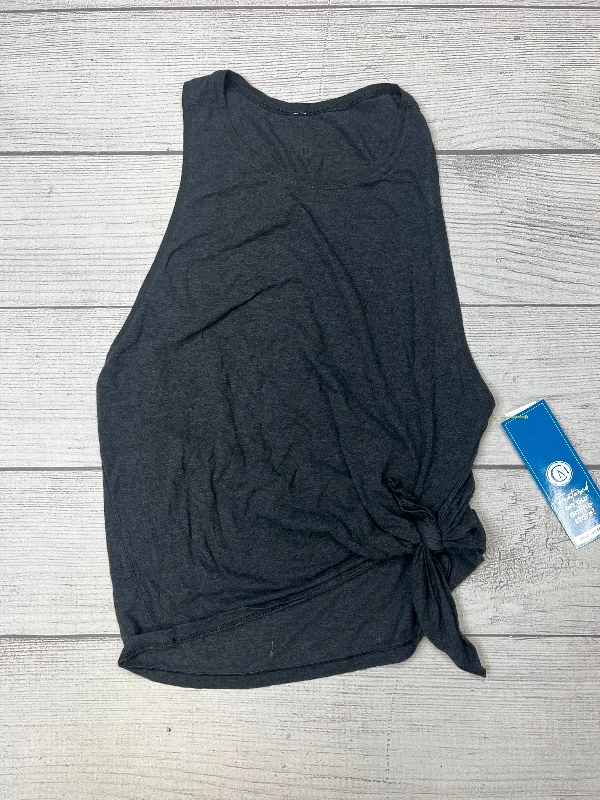 High-Cut Yoga Tops for More Coverage -Grey Athletic Tank Top Lululemon, Size S