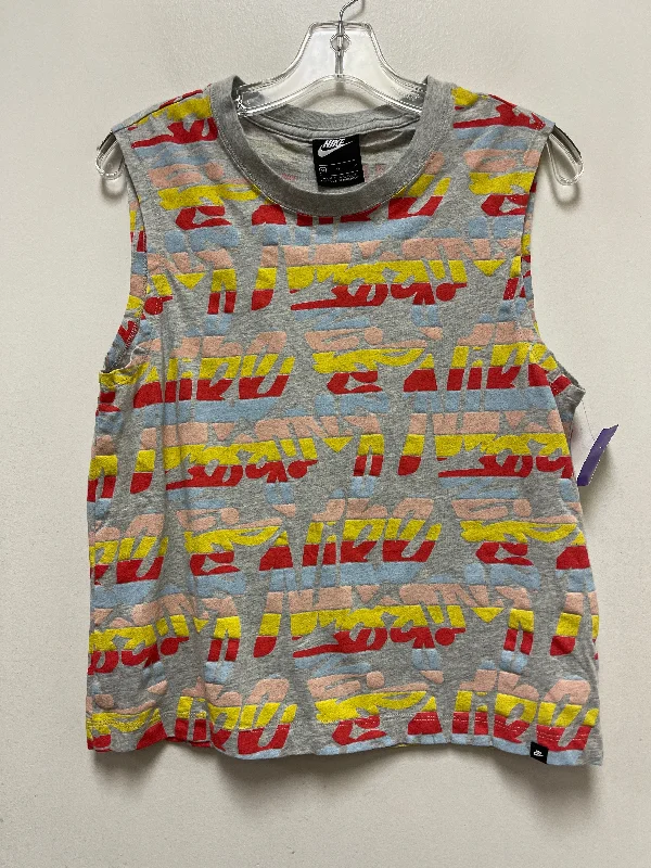 Loose Yoga Tops for Flexibility -Grey Athletic Tank Top Nike Apparel, Size M