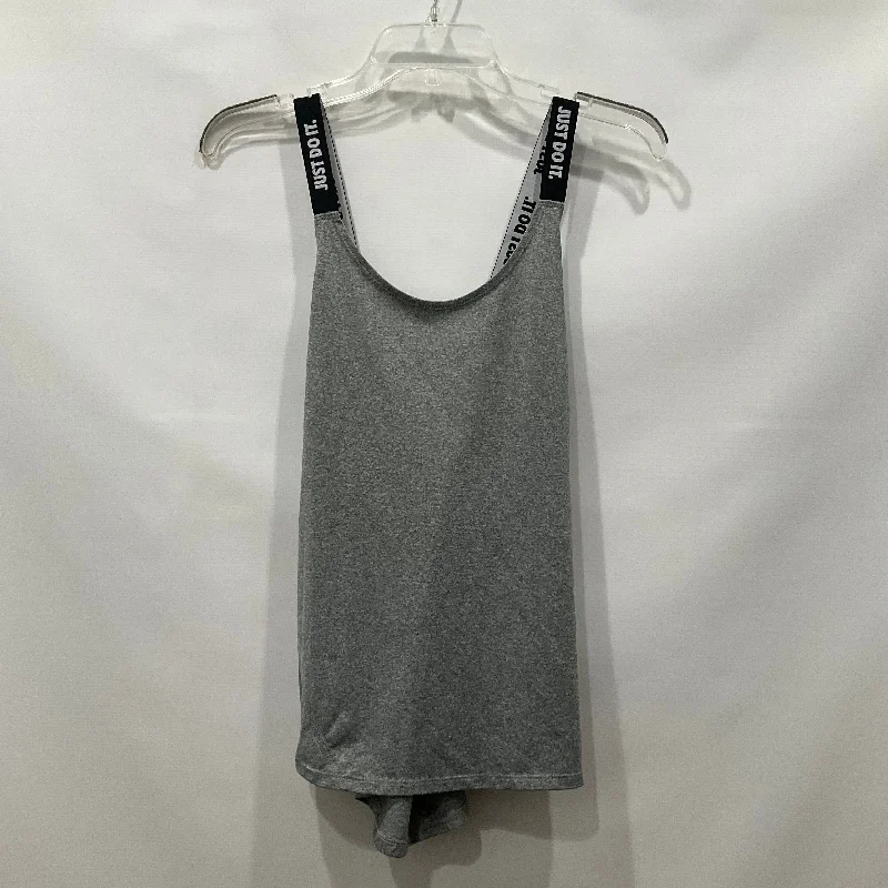 Breathable Yoga Tops for Comfortable Poses -Grey Athletic Tank Top Nike Apparel, Size M