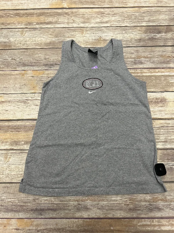 Yoga Tops for Stretching and Flexing -Grey Athletic Tank Top Nike Apparel, Size M