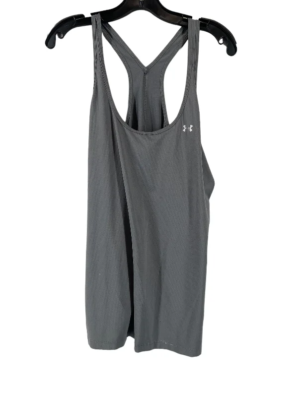 Sleeveless Yoga Tops with Built-In Bra -Grey Athletic Tank Top Under Armour
