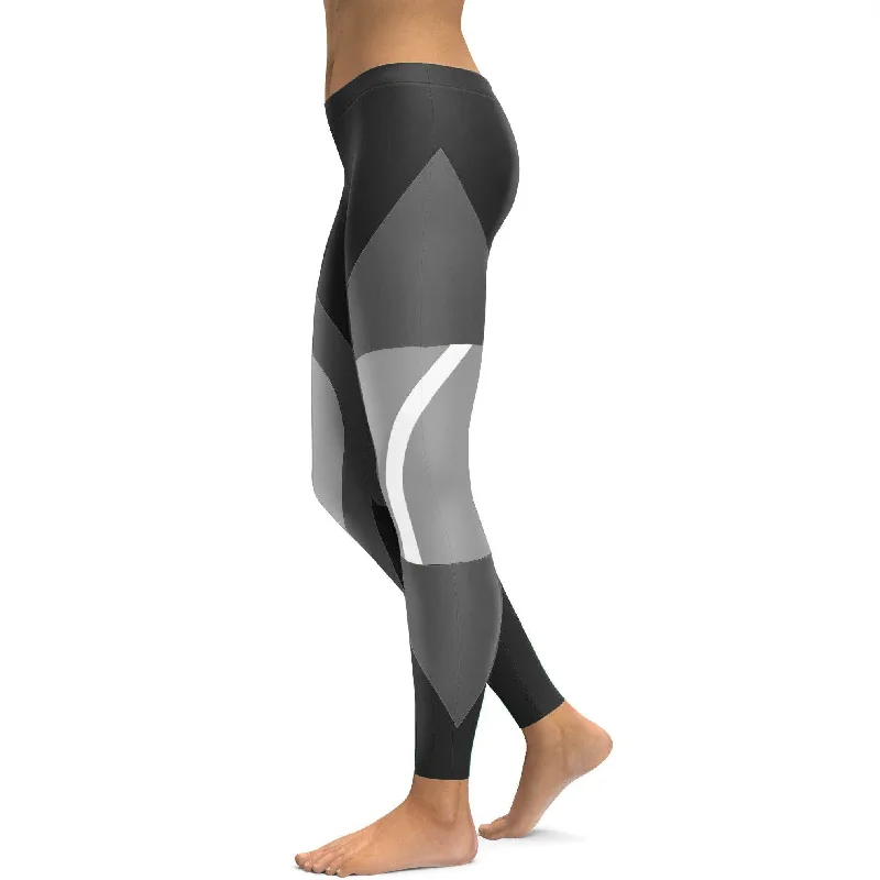 Stylish Yoga Pants for Everyday Comfort -Grey Colorblock Leggings