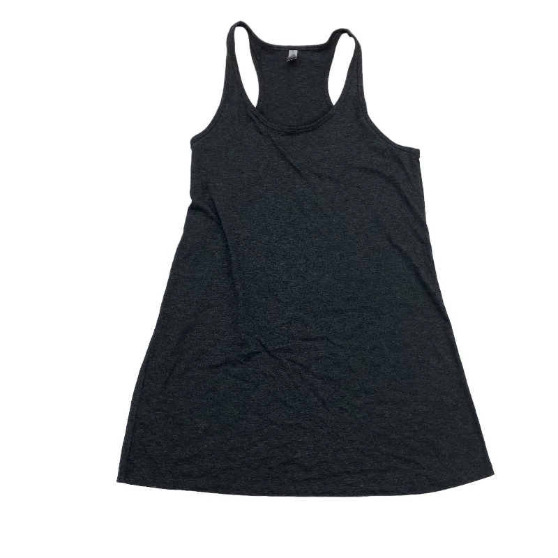 Women's Yoga Tops for Outdoor Yoga -GREY NEXT LEVEL ATHLETIC TANK TOP, Size XL