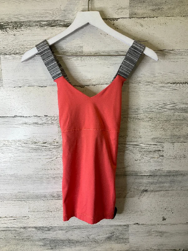 Breathable Cotton Yoga Tops -Grey & Pink Athletic Tank Top Lululemon, Size S