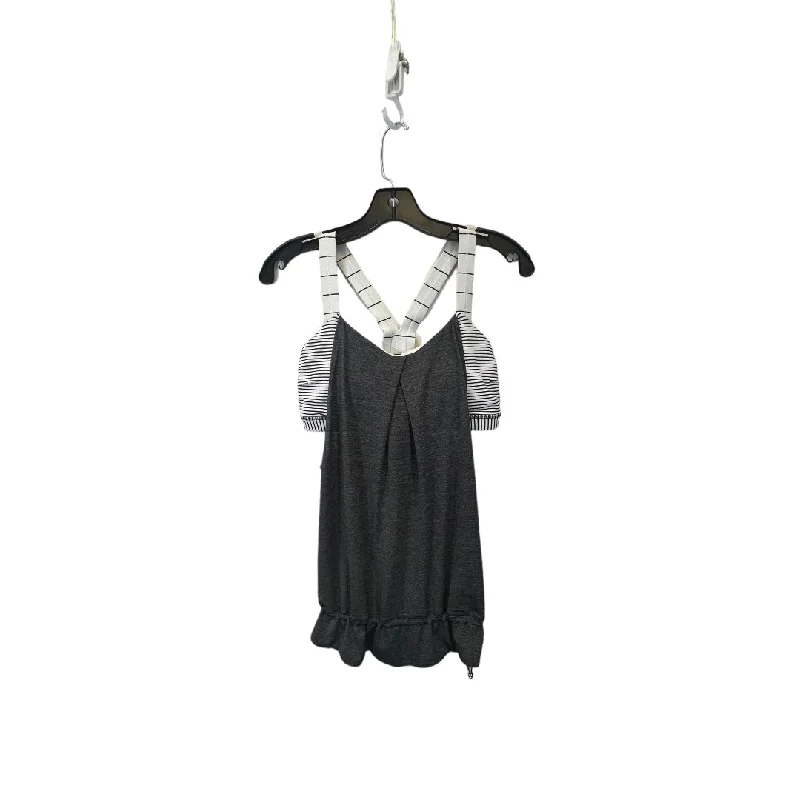 Comfortable Yoga Tops with Stylish Designs -Grey & White Athletic Tank Top Lululemon, Size S