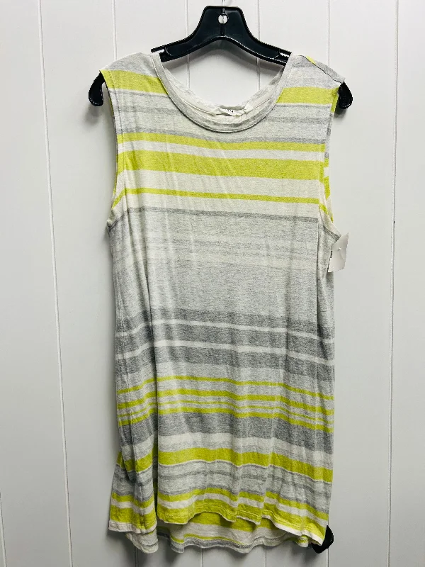 Yoga Tops for Yoga and Exercise Classes -Grey & Yellow Athletic Tank Top Athleta, Size M