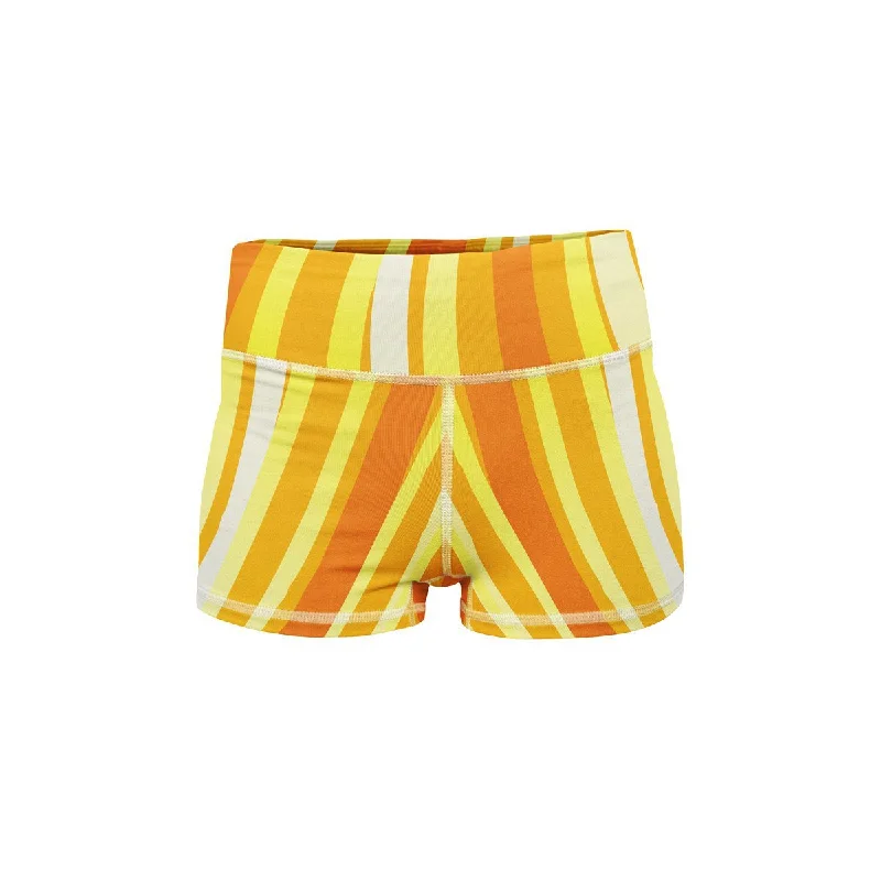 Supportive Yoga Shorts for Stretching -Groovy Sun Yoga Shorts