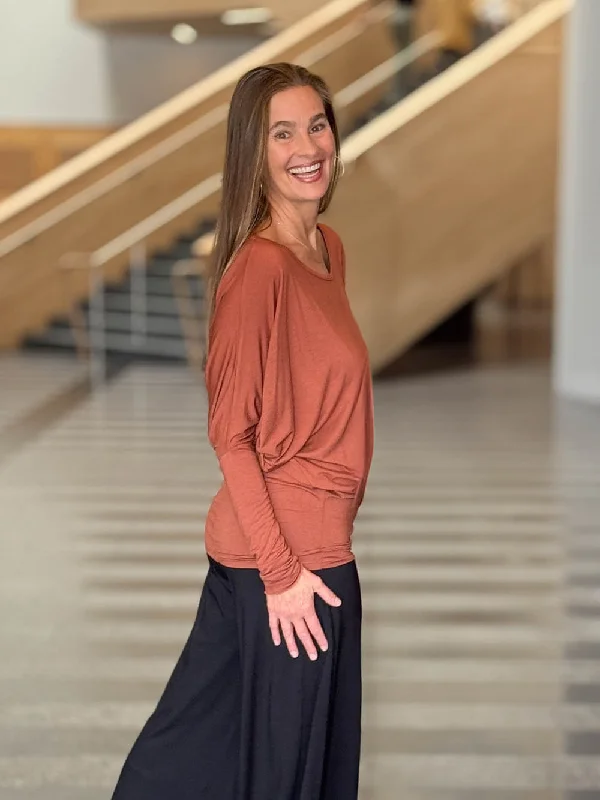 Soft Cotton Yoga Tops for Comfort -Gula Long Sleeve Top