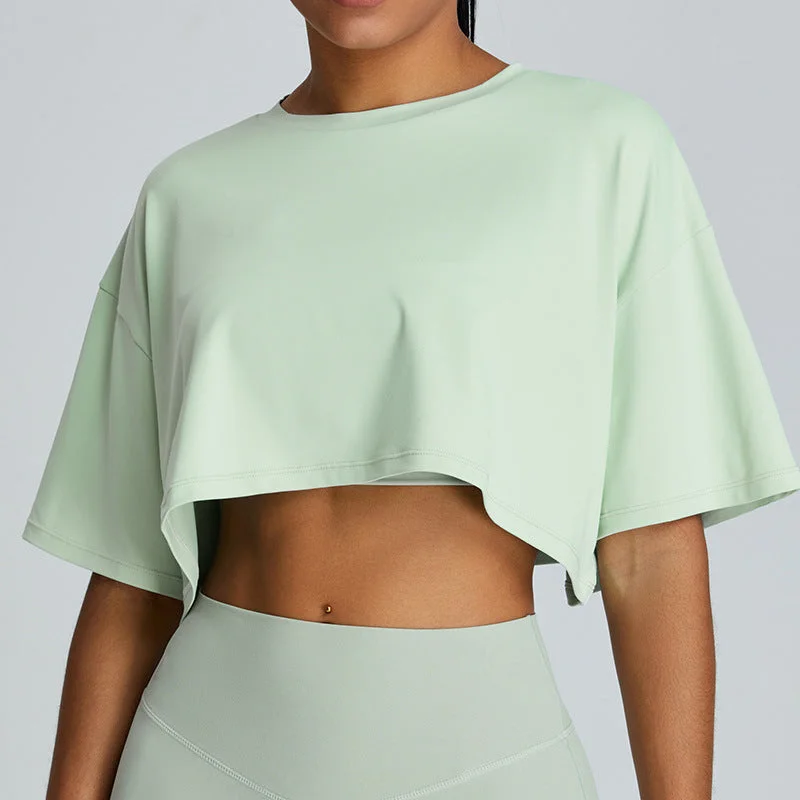 Yoga Tops for All-Day Comfort -Gym top Sports short sleeve T-shirt