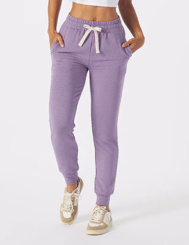 Lightweight Yoga Pants -Halfway Jogger: Amethyst