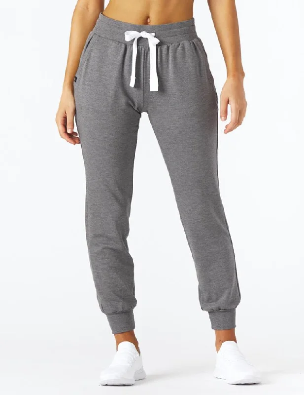 Premium Yoga Pants for Flexibility -Halfway Jogger: Charcoal Heather