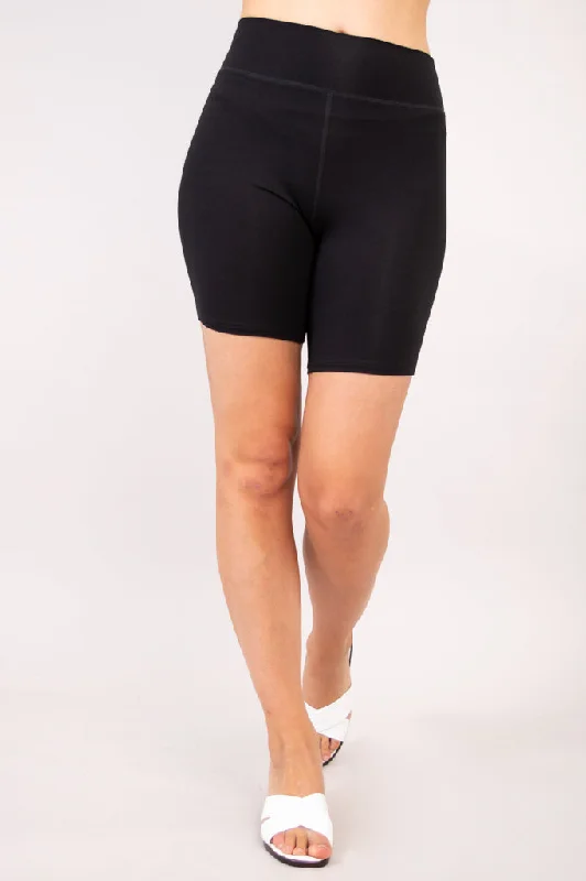 Yoga Shorts for Studio and Gym -Hallie Shorts, Black, Bamboo
