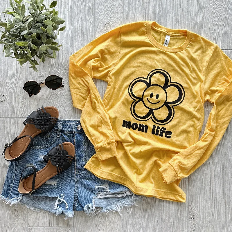 Yoga Tops for Comfort and Endurance -Happy Flower • Yellow Long Sleeve