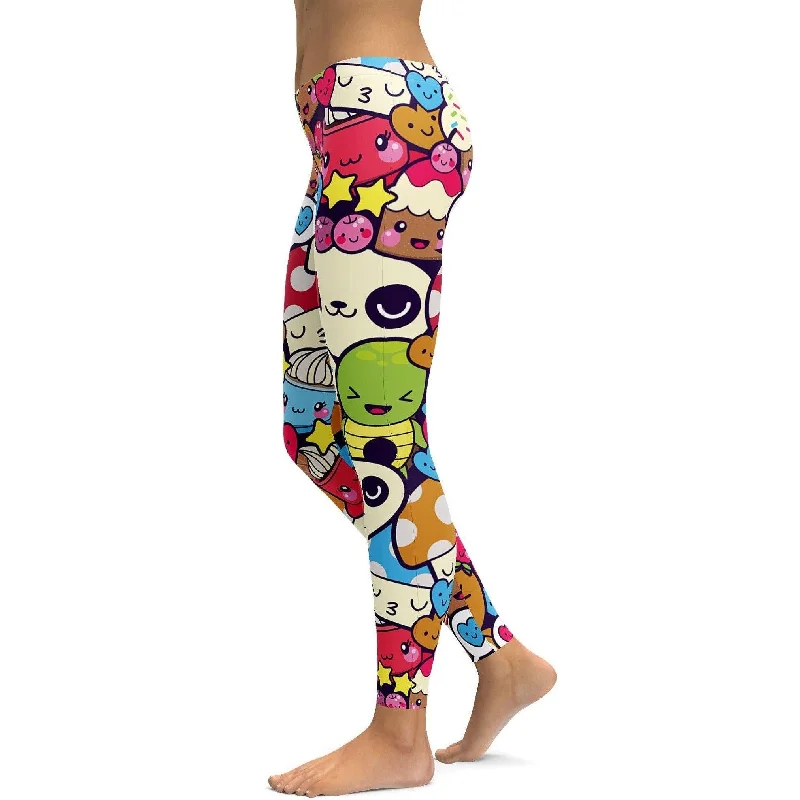 Stylish Yoga Pants -Happy Kawaii Leggings