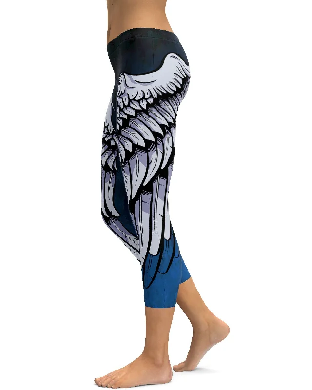 Soft Fit Yoga Pants -Harajuku Wings Capris