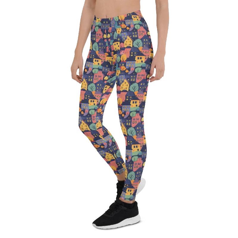 Yoga Pants for Mobility and Strength -Haunted Town Leggings