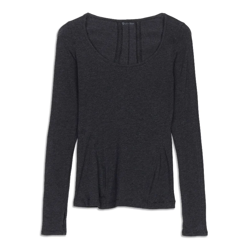 Fitted Yoga Tops with Support -Heart Ease Long Sleeve Shirt - Resale