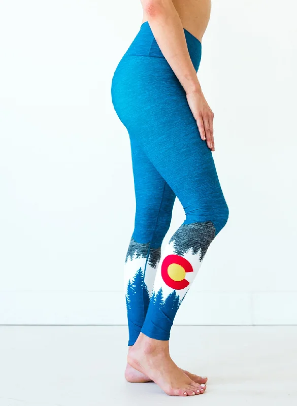 Full-Length Compression Yoga Pants -Heather Native Yoga Pants