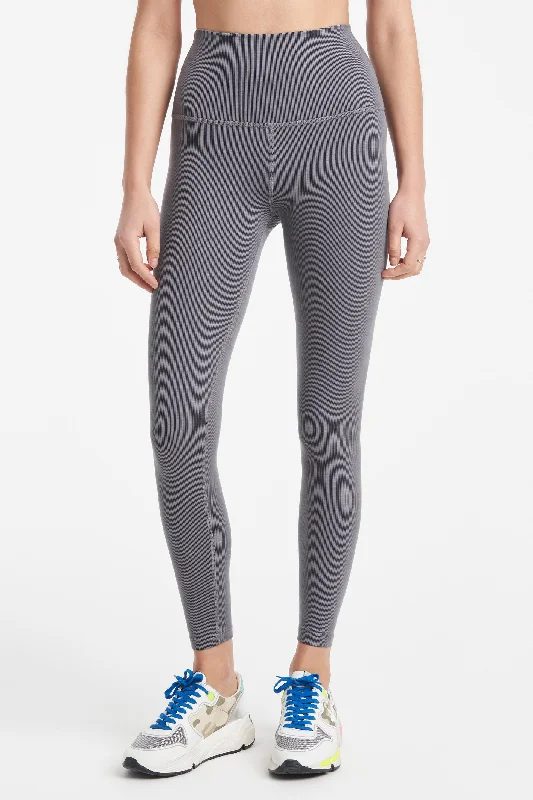Yoga Pants for Strength Building -Heather Rib High Waisted Midi Legging - Gray Heather