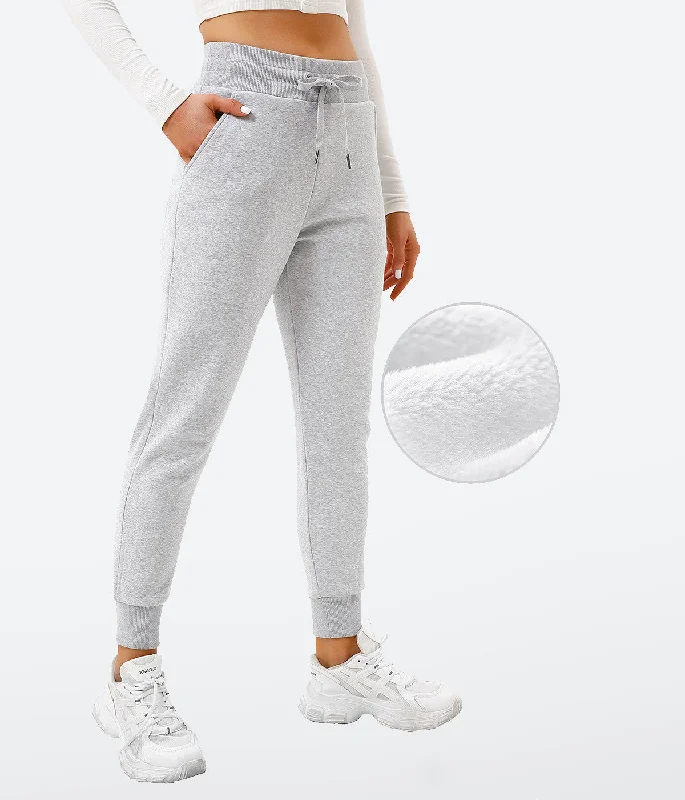 Stylish Yoga Pants for Women -Fleece Lined Tapered Joggers - HY35