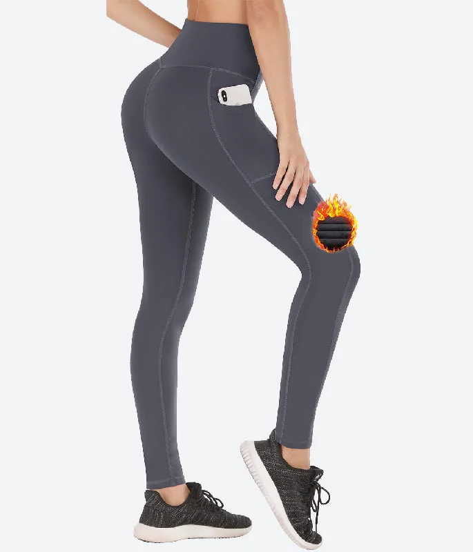 Yoga Pants for Flexibility and Comfort -HeatLab Fleece Lined Winter Yoga Pants - HY49