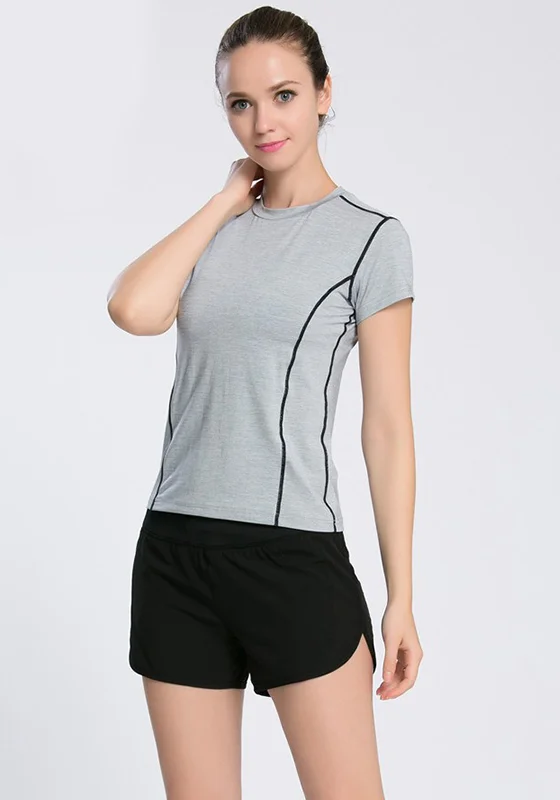 Breathable Yoga Tops for Fitness Classes -Lightweight Short Sleeve T-Shirt