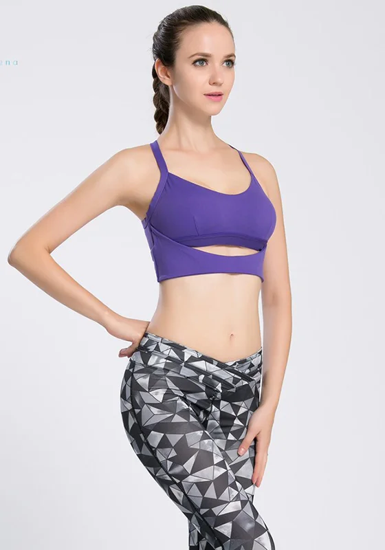 Yoga Tops for Flexibility and Balance -No-Bounce Support Yoga Bra