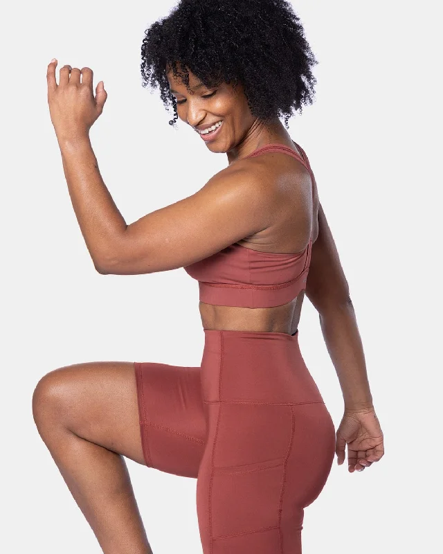Yoga Shorts for Flexibility and Strength -Handful Hi Five Pocketed High-Waist Bike Short - Rooted Yoga Shorts for Flexibility and Strength -Handful Hi Five Pocketed High-Waist Bike Short - Rooted