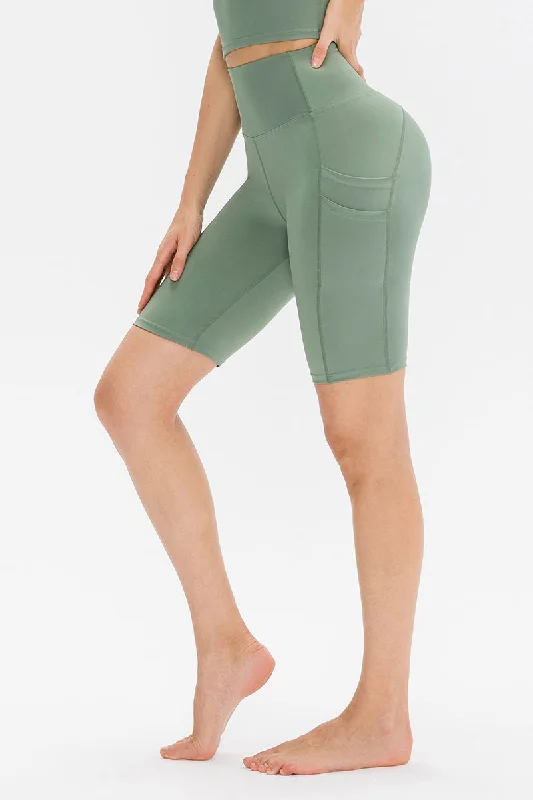 Yoga Shorts for Strengthening and Flexibility -High-Rise Biker Short with Pockets