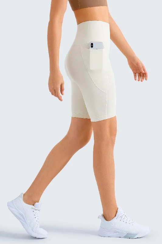 Yoga Shorts for Relaxation Poses -High-Rise Biker Shorts with Pockets