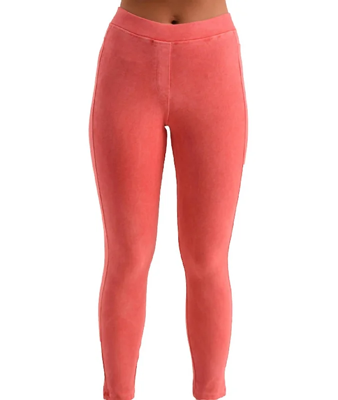 Yoga Shorts for Morning Yoga -High Rise Jegging In Coral