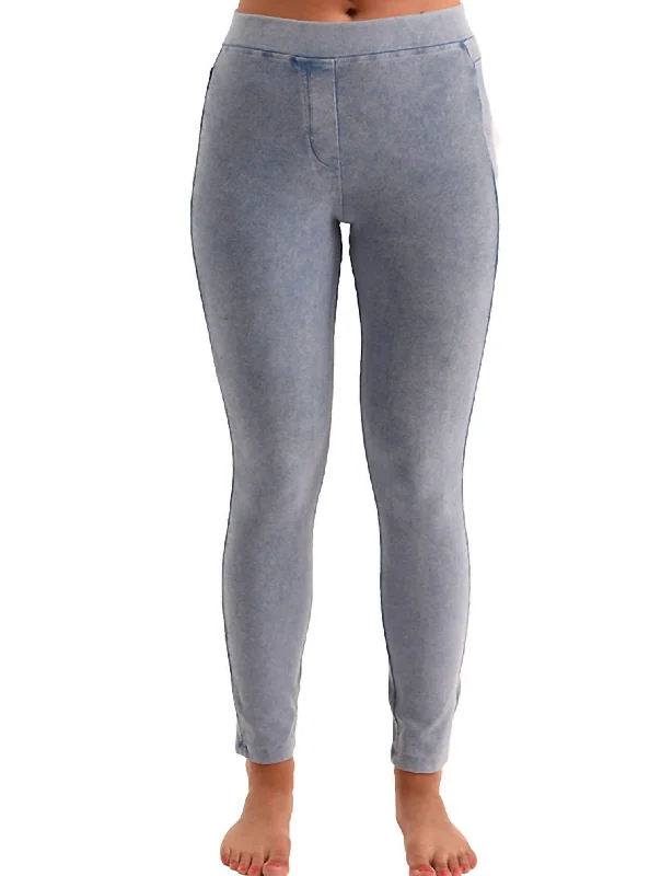 High-Waisted Yoga Shorts for Tummy Control -High Rise Jegging In Denim