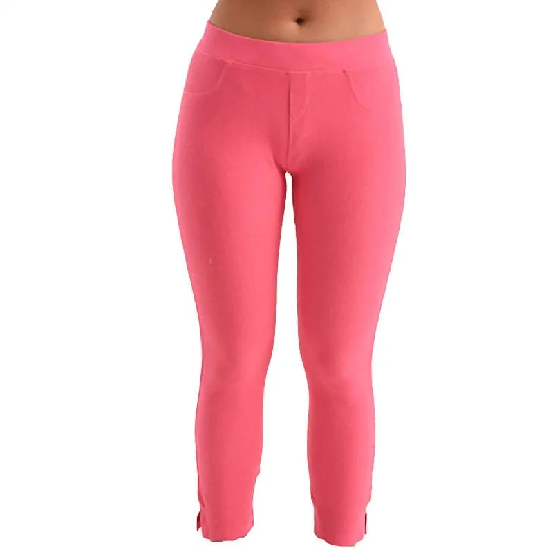 Yoga Shorts for Women with Comfort Fit -High Rise Jegging In Fuchsia