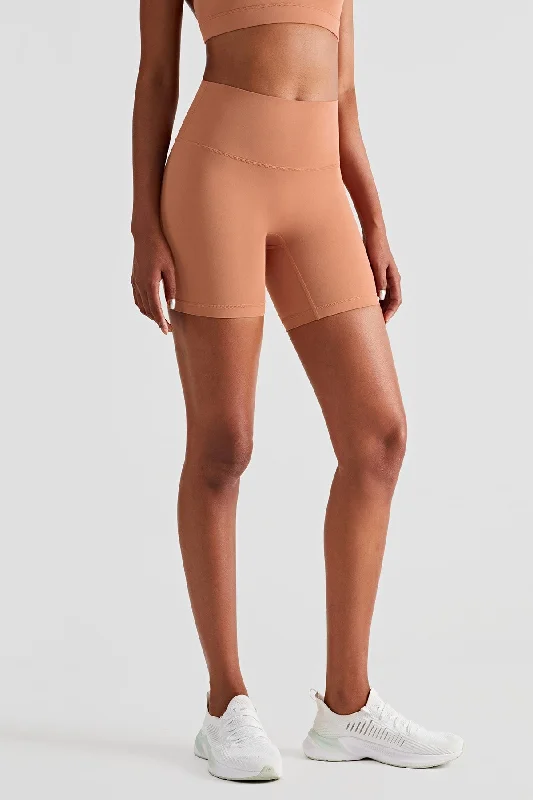 Yoga Shorts for Flexibility and Recovery Training -No Front Seam Gym Shorts