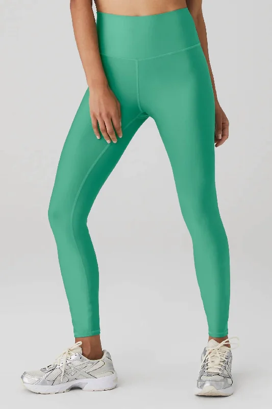 Soft Yoga Shorts for Yoga Poses -High Waist Airlift 7/8 Leggings In Lettuce Green