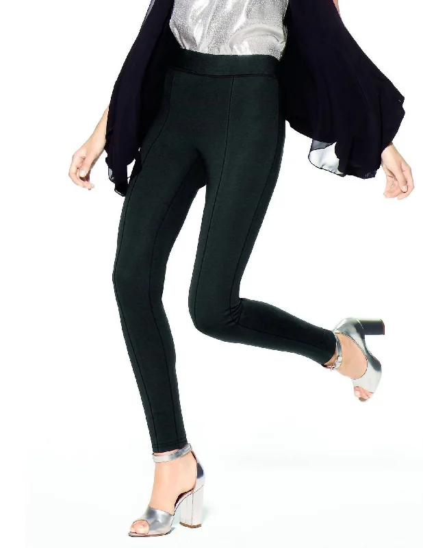 Quick Dry Yoga Shorts for Flexibility -High Waist Black Out Ponte Legging
