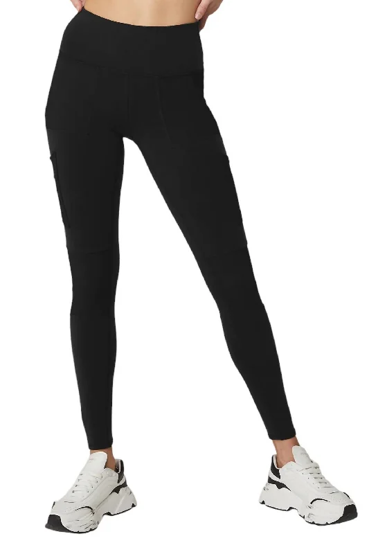 Yoga Shorts for Body Confidence -High Waist Cargo Legging In Black