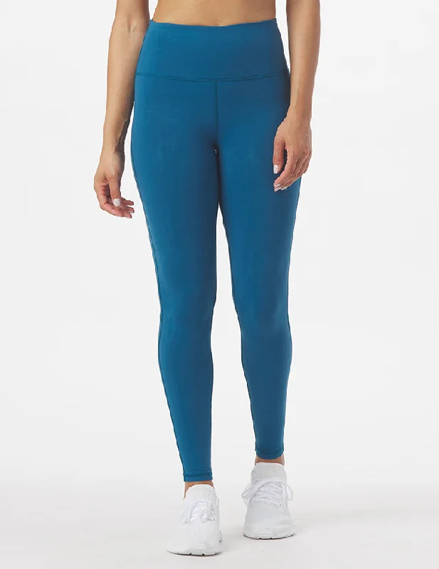 Stylish Yoga Pants with High Waist -High Waist Peek-A-Boo Legging: Moroccan Blue
