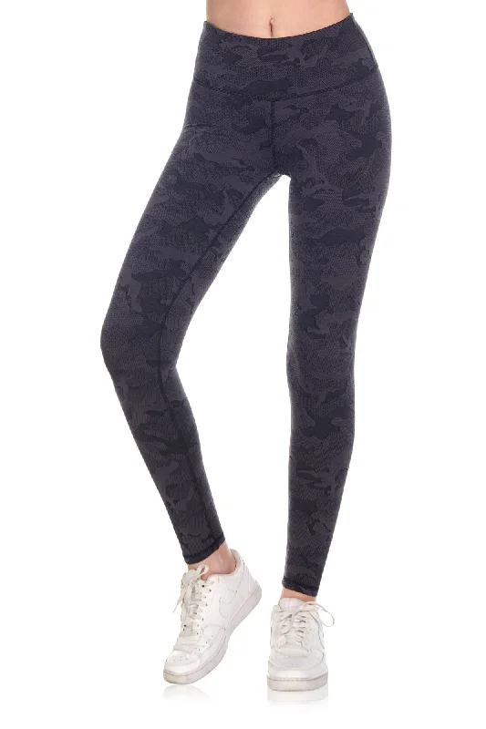 Yoga Tops for Deep Stretching -High Waist Printed Jacquard Legging