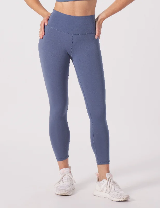 Yoga Pants for Full Flexibility and Movement -High Waist Pure 7/8 Legging: Washed Blue Yoga Pants for Full Flexibility and Movement -High Waist Pure 7/8 Legging: Washed Blue