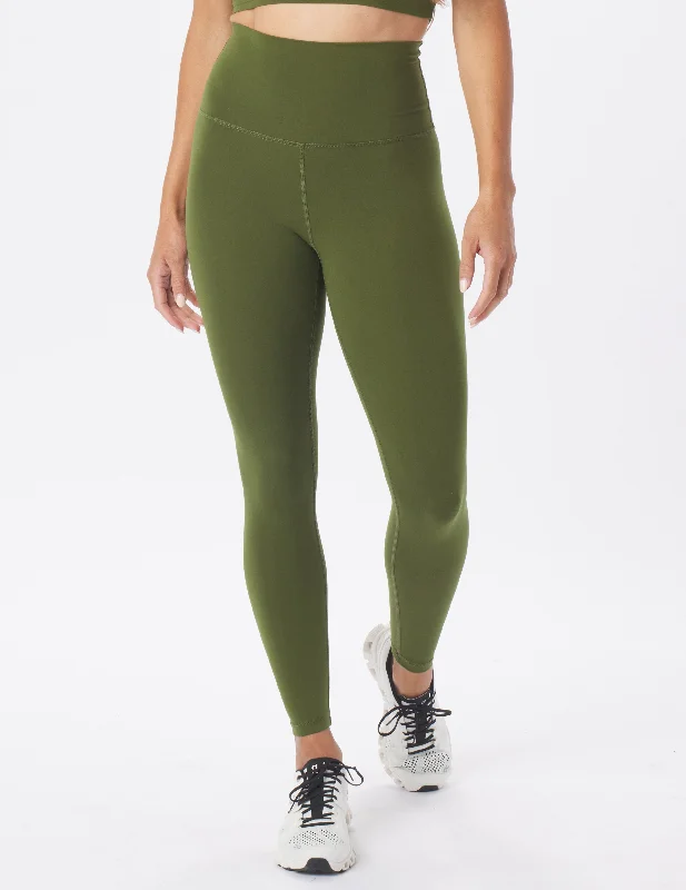 High-Waisted Yoga Pants -High Waist Pure 7/8 Legging: Chive